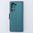 Case for Samsung Galaxy Z Fold 5 5G, ERBORD Glossy Litchi, wallet with flap, green