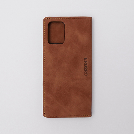 Etui do Motorola Moto E13 4G, ERBORD Vintage portfel z klapką, brązowe