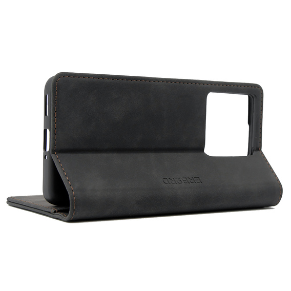 Case for Xiaomi 13T / 13T Pro, ERBORD Vintage, wallet with flap, black